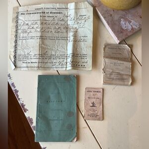 Group Early Antique Paper Items Ephemera
